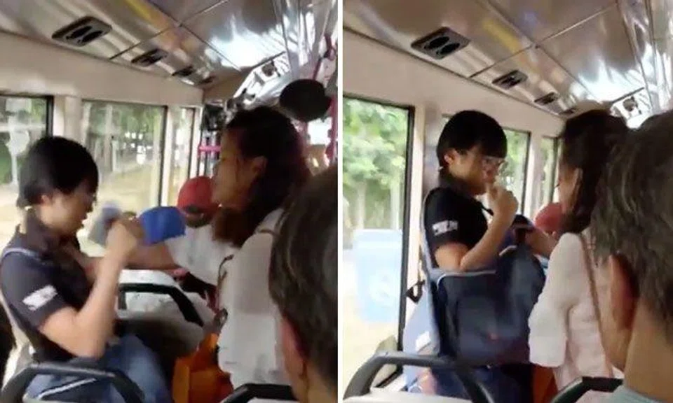 Auntie shoves and screams at girl on bus after getting knocked by her bag: "Don't be so rude, okay?"