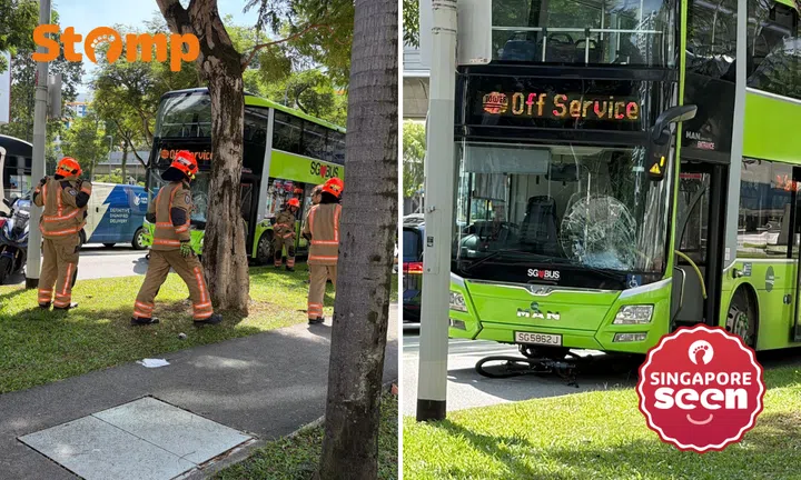 Cyclist, 39, dies after getting trapped under wheels of bus in Admiralty Drive accident