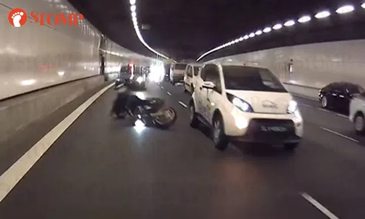 Female motorcyclist taken to hospital after collision with car in KPE ...