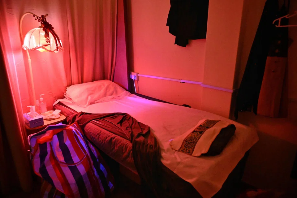 A massage parlour in People’s Park Centre that was raided. ST PHOTO: CHONG JUN LIANG
