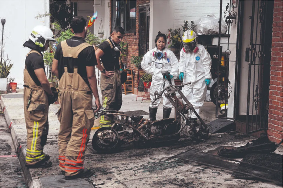 The charred remains of the PMD were recovered from the debris. 