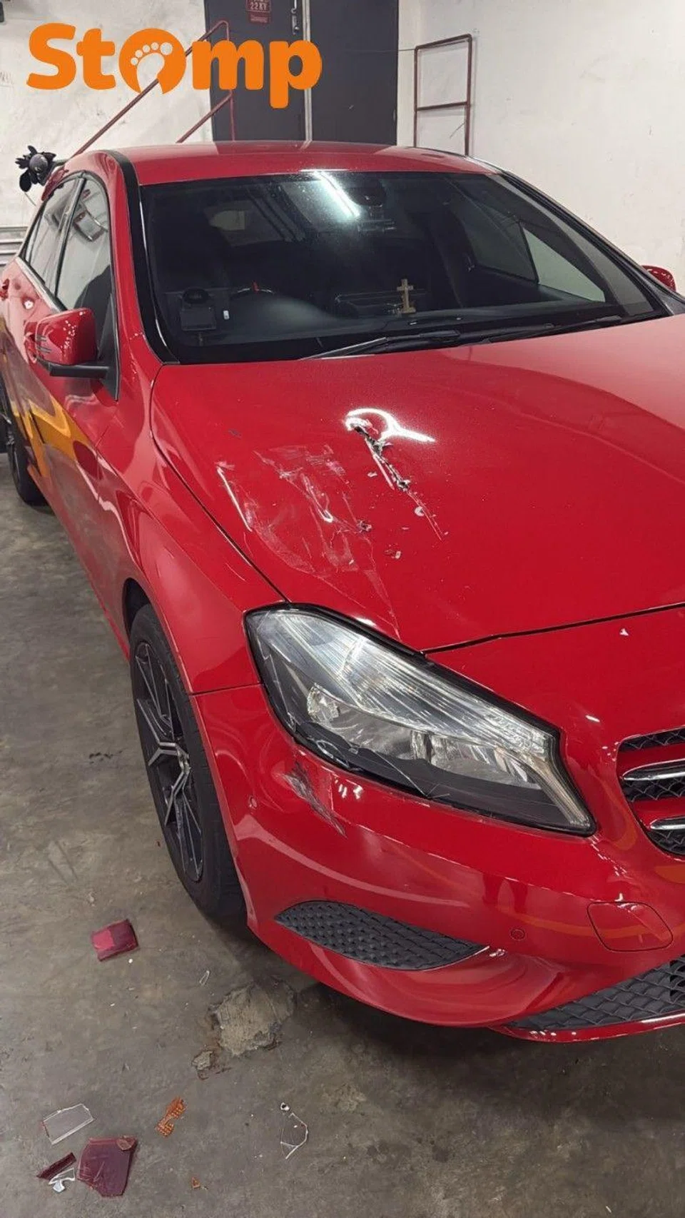 Damaged Mercedes