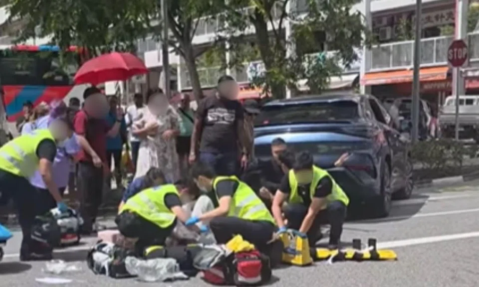 The accident took place at about 11.50am on Feb 6 at the carpark next to the Buddha Tooth Relic Temple.