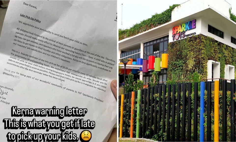 parent warning letter PCF Sparkletots awareness late pick-up policy