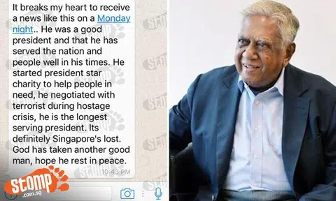 'He was a reliable son of Singapore': Stompers share their fondest memories of former president SR Nathan