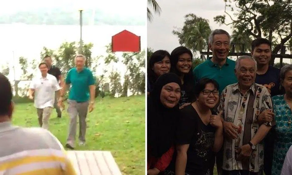Woman freaks out after Prime Minister Lee Hsien Loong walks up to chalet