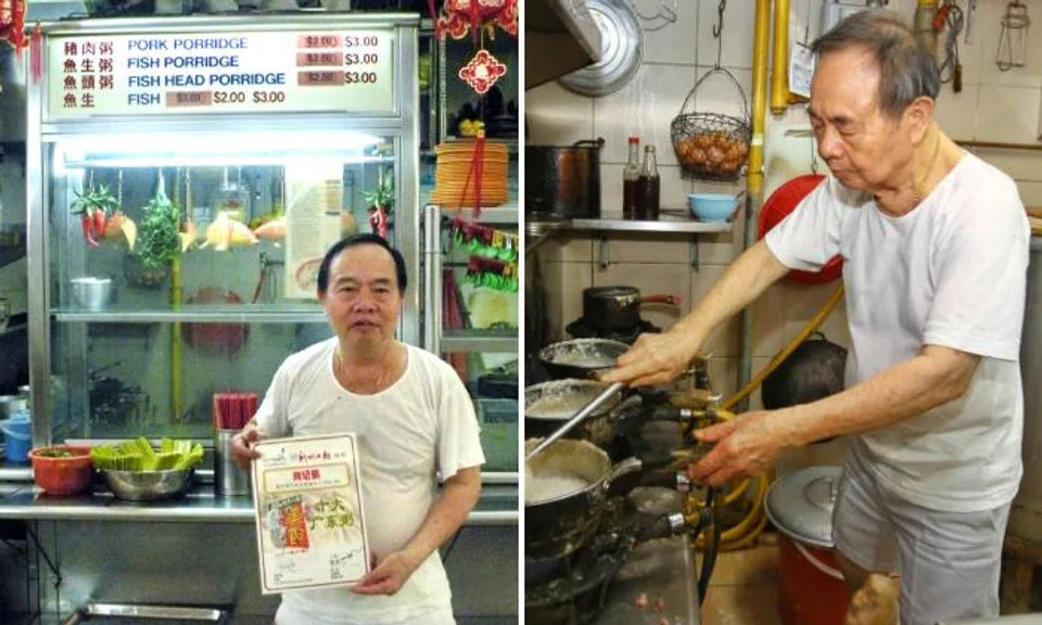 Hong Kee Porridge has built a loyal following at Commonwealth Crescent Market and Food Centre
