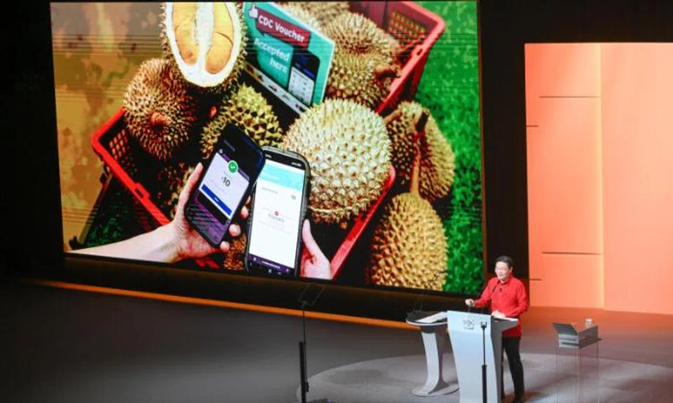 Prime Minister Lawrence Wong at the National Day Rally 2025.