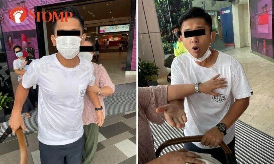 Stomper: "I called for the police and he continued to attack me with the baby trolley, causing some minor bruises."