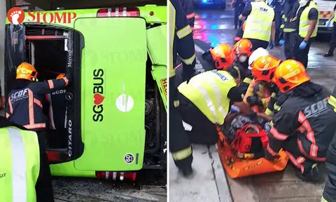 14 taken to hospital after 2 buses collide at Bukit Batok Interchange, bus driver suspended