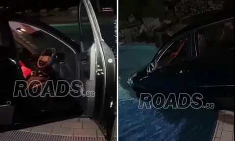 Property agent allegedly drank alcohol before driving car into country club swimming pool