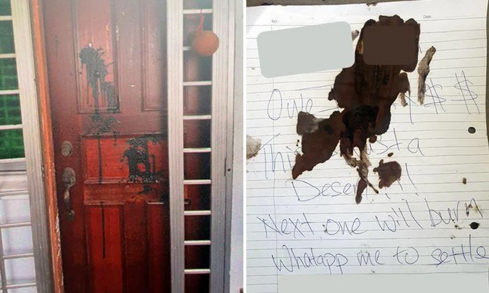 Man arrested for loanshark harassment after Boon Lay unit gets black paint and debtor's note