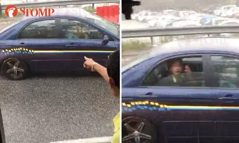 S'pore motorist argues with bus driver in JB after allegedly refusing to give way