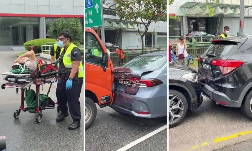 4 injured in accident involving lorry and 3 cars at Alexandra Road, man arrested for drink driving