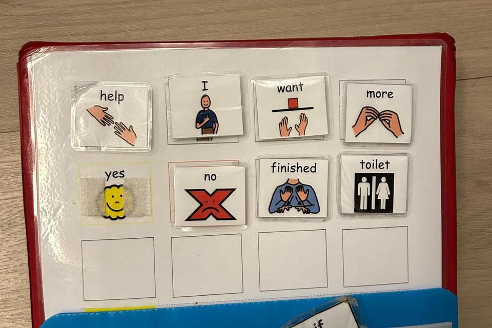 The Picture Exchange Communication System (PECS) uses picture cards to support individuals with speech or communication difficulties. PHOTO: BERITA HARIAN