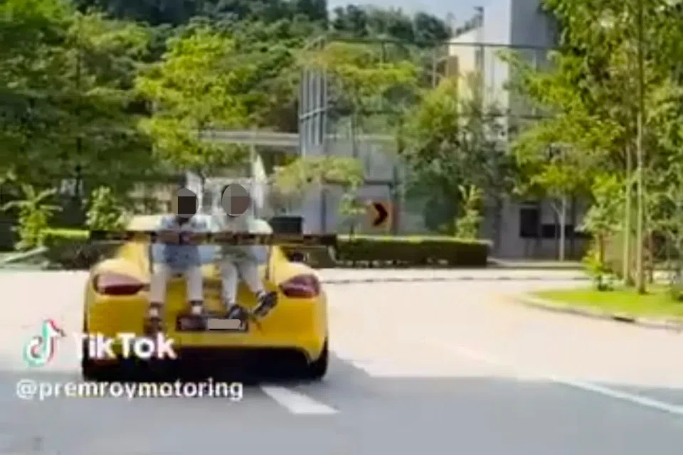 Dashcam footage posted on Facebook seems to show the car driving along Dairy Farm Walk with the two boys in tow.