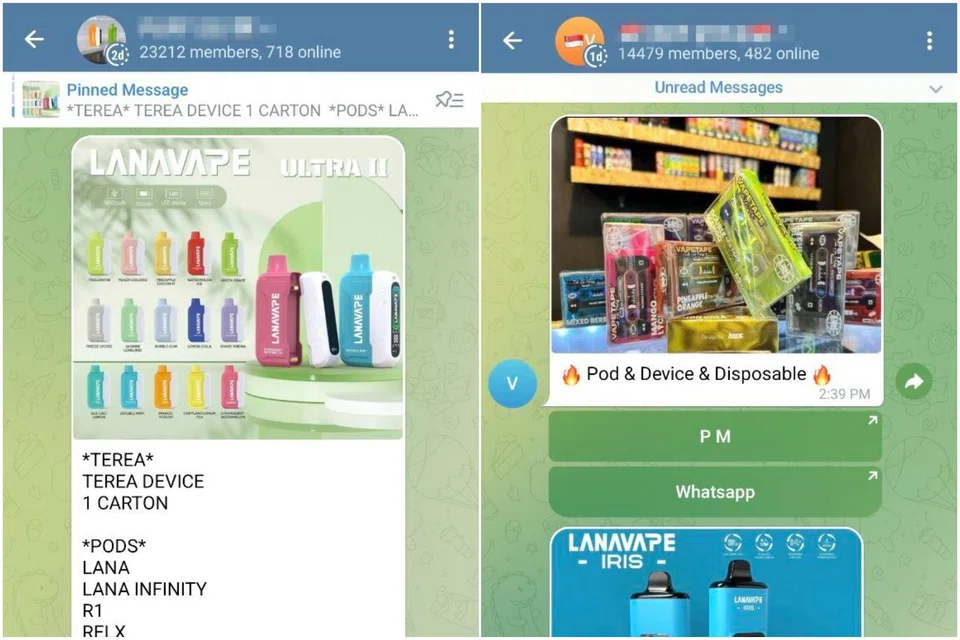 This is the first time HSA is releasing figures on the number of Telegram groups being taken down for selling vapes.