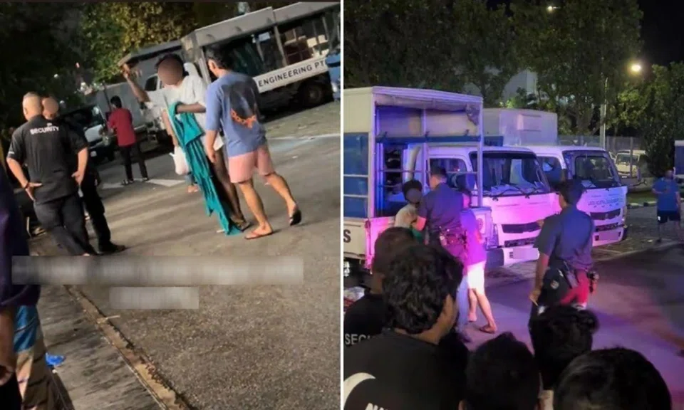 men arrested for drunkenness after confrontation with security guards in tuas