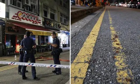 Man, 51, allegedly attacked with chopper by 2 younger guys outside Geylang coffee shop