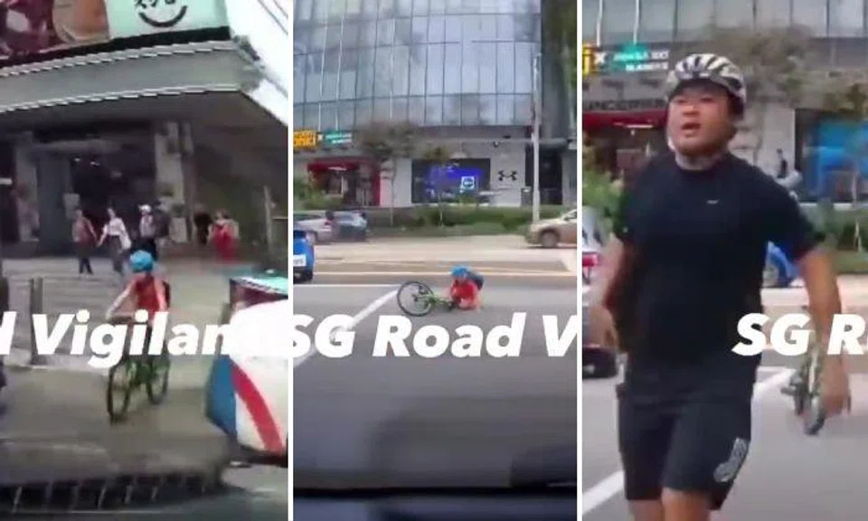 Dash cam video of the incident was posted online by SG Road Vigilante on April 21.