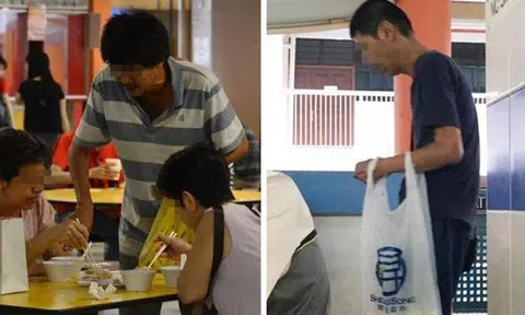 Chinatown Food Centre peddler sells 3 tissue packets for $2, but takes $5 and leaves a single pack