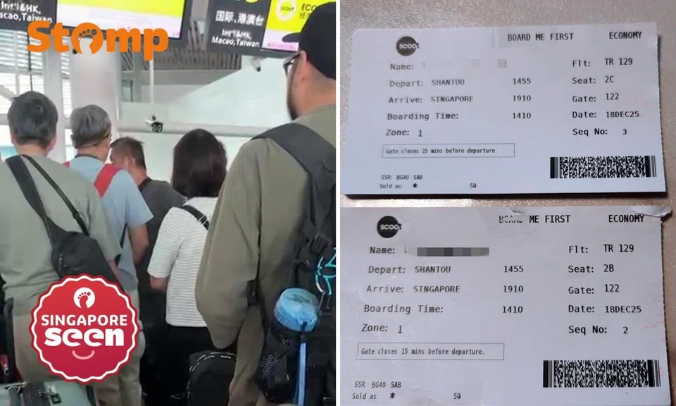 Couple accused of cutting queue at Scoot counter in Shantou airport had BoardMeFirst tickets