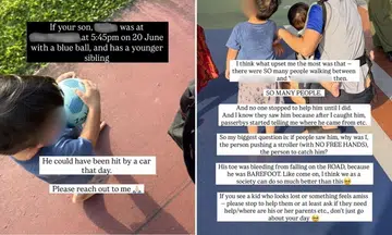 lost child near waterway point barefoot and bleeding