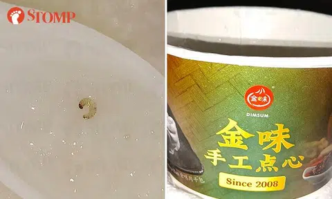 Woman shocked to find 'worm' in her porridge from Jurong West coffee shop, SFA investigating