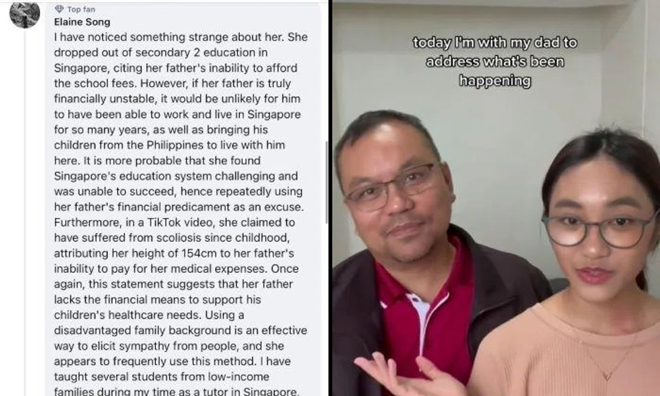Teen TikToker Zoe Gabriel, who gained viral fame as the Charles & Keith "bag girl", has posted a video with her father "to address what's been happening and to sort of clear the air".