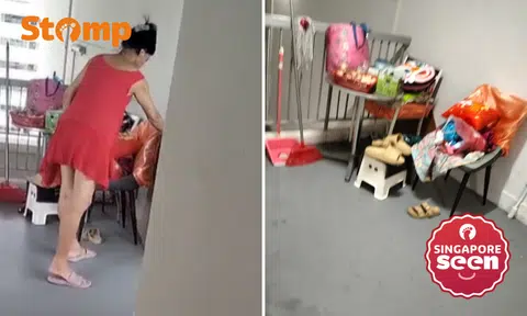 Resident adds to pile of clutter at Serangoon corridor despite town council's advice since Aug