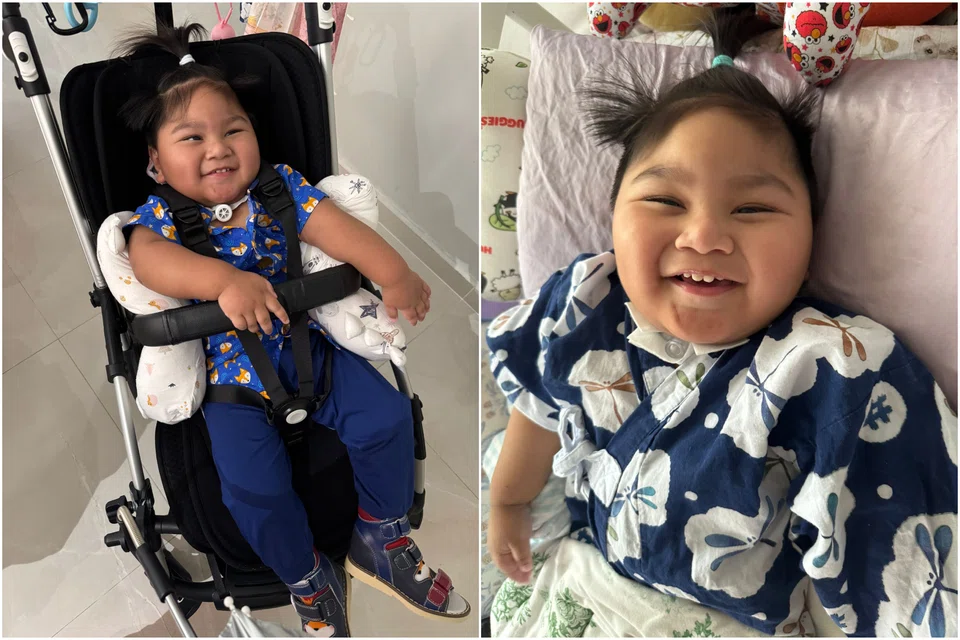 Atlas has FoxG1 Syndrome, a rare genetic neurodevelopmental condition that affects brain development and function. He is unable to speak, move or eat normally.