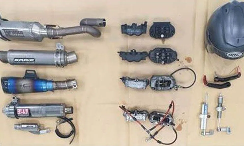 2 men arrested for series of theft of vehicle component parts in Ang Mo Kio