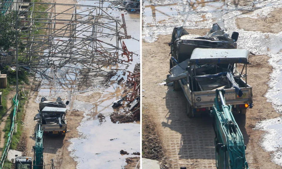 23-year-old worker dies after scaffolding collapses on lorry at Jurong Port construction site
