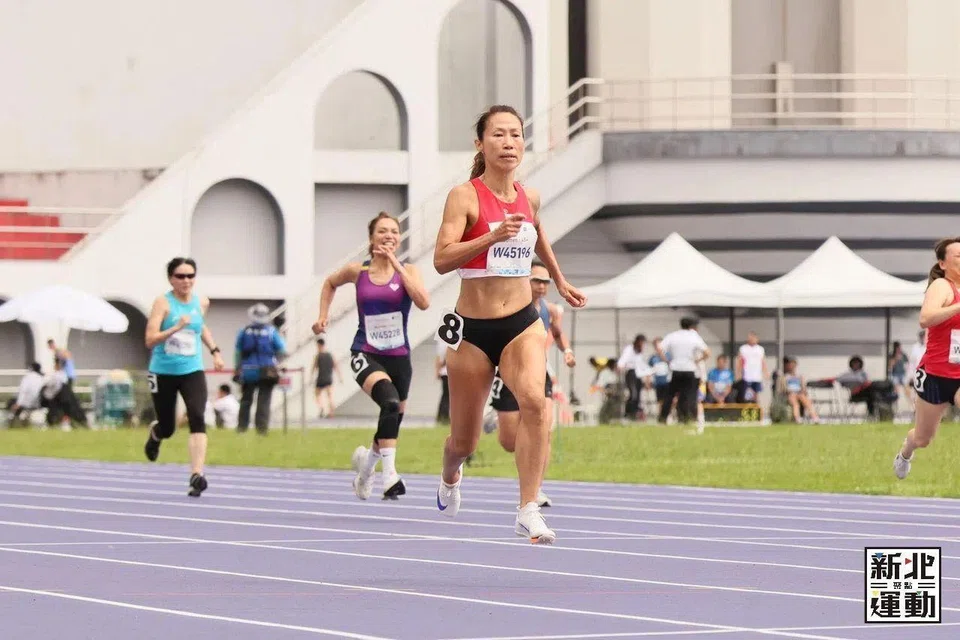 Cassandra Chew, 49, won the sprint double at the World Masters Games.