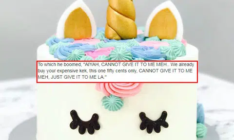 Baker stands up to customer who took $0.50 cake topper from her shop and said, "Just give it to me la!"