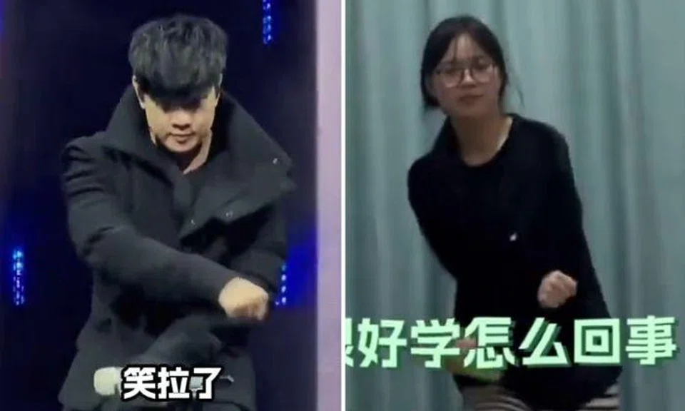 The dance has been parodied by others.