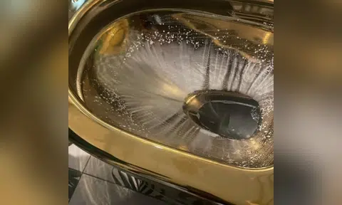 Woman seeks help after cleaner used bleach on her gold toilet bowl and left unremovable white stains