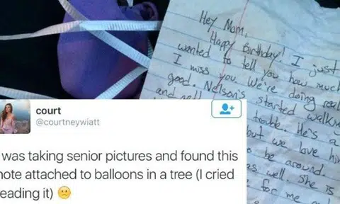  The note that girl found attached to balloon on its way to 'heaven' will make you cry