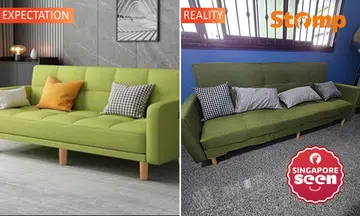Stomper says $198 sofa is 'wooden frame wrapped in cloth', Shopee takes action against seller
