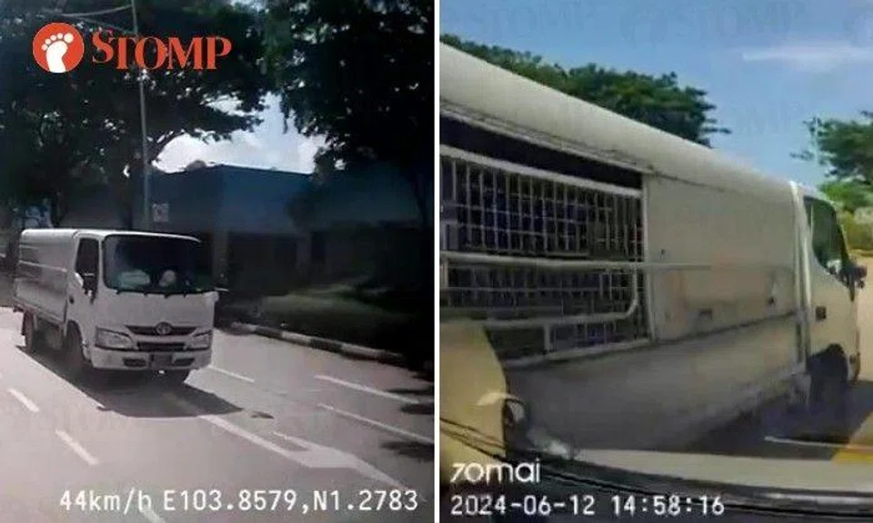 Stomper Good shared dash cam footage of the incident at the junction of Marina Boulevard and Sheares Avenue on June 12 just before 3pm.