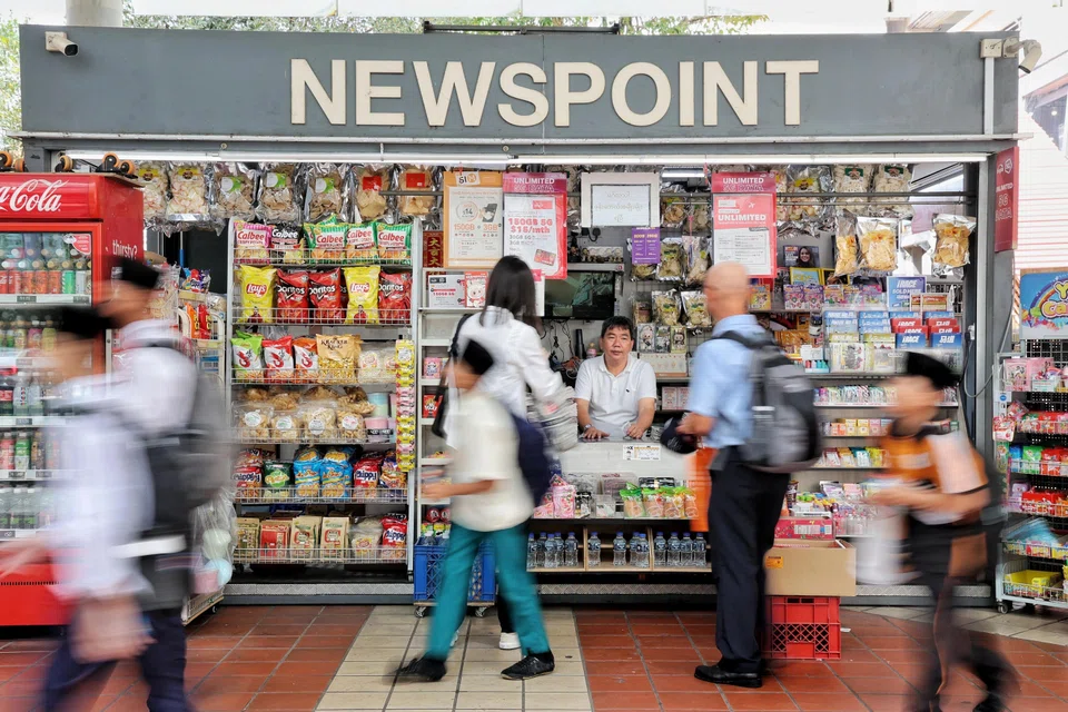 Mr Wang Yaojiang, 61, took over the news stand from a friend in 2011.