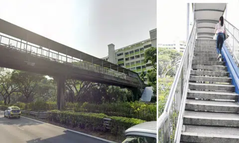 Cleaner, 63, takes 20 minutes to climb 132 steps on overhead bridge to get to work daily