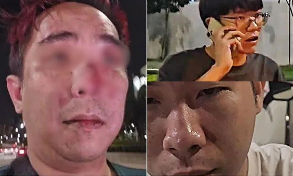 grab driver assaulted after trying to break up fight between passengers 