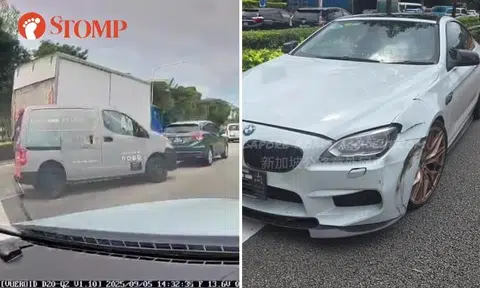 Police looking for drivers of van and car involved in hit-and-run with Stomper's BMW on AYE