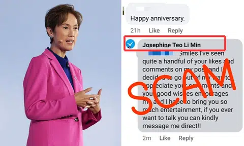 Is Josephine Teo messaging you on Facebook? Don't be fooled