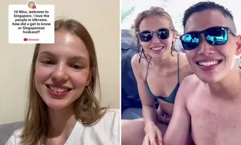 Ukrainian Tiktoker Nina Monzolevska apparently gets asked the same question repeatedly – how did you meet your Singaporean husband?