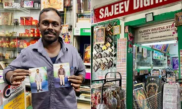 The photo studio helps migrant workers find spouses.