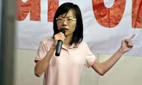 Blogger Han Hui Hui at her first election rally in September 2015. Photo: ST, AsiaOne