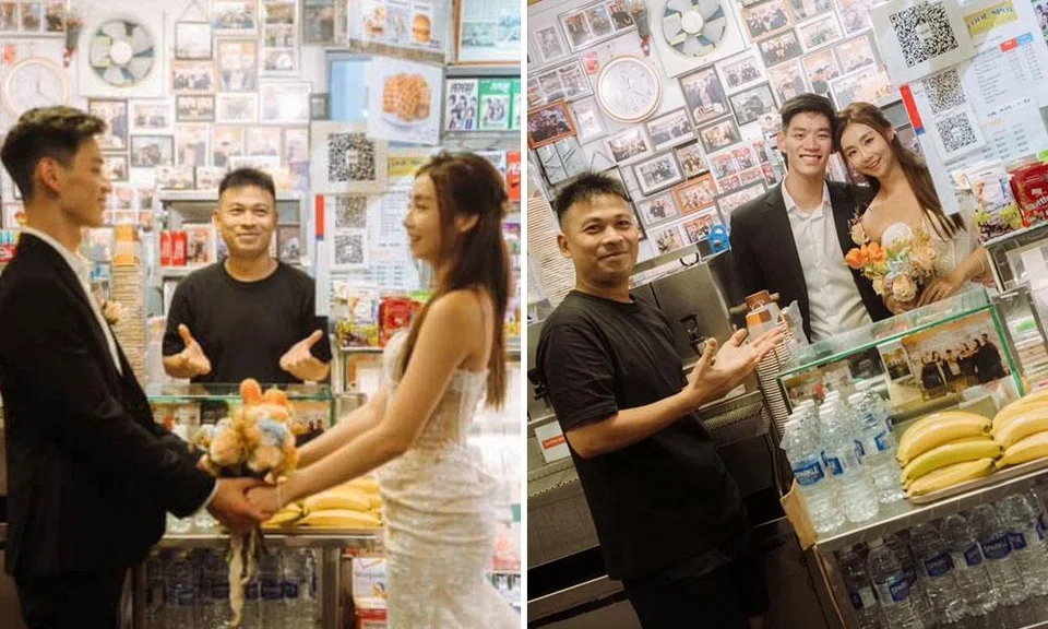 NUS graduates return in wedding attire to thank snack stall owner who never forgot them