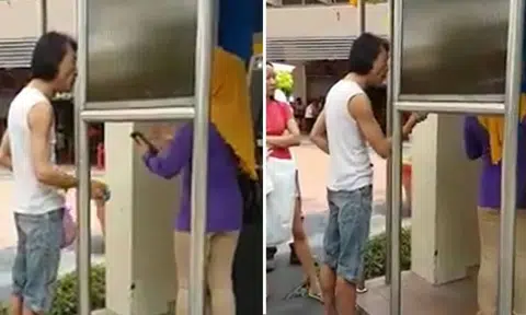 Man berates woman at ATM -- in the most arrogant way possible